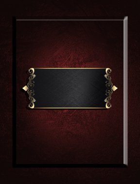 kırmızı bir arka plan siyah saç ve güzel altın trim ile