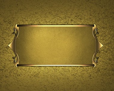 altın tabak ve güzel bir altın trim altın arka plan