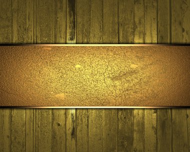 Altın ahşap dokulu ve metin için altın tabela