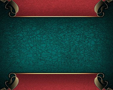 yeşil arka plan deseni ile kırmızı kenarlıkla