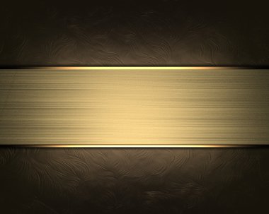 Altın tabela ile kahverengi arka plan.