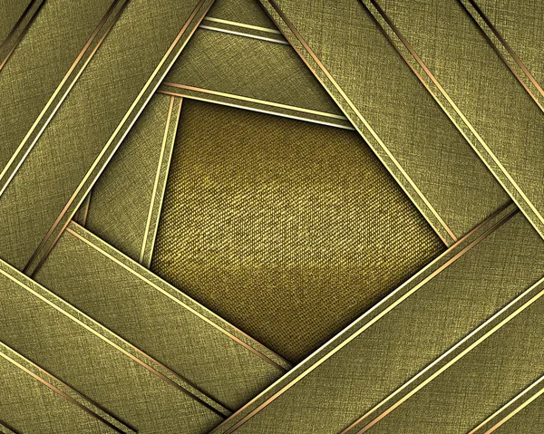 Goldhintergrund der Streifen, mit goldenem Namensschild. — Stockfoto