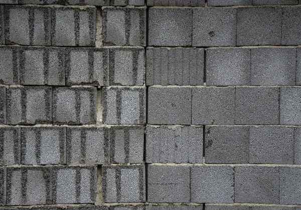 Två vägg textur från grå tegel (block) — Stockfoto