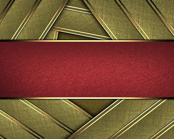 altın arka plan ile çapraz şeritler, kırmızı tabela