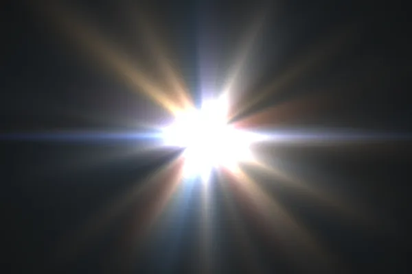 Star, sun with lens flare. Rays background — Stock Photo, Image