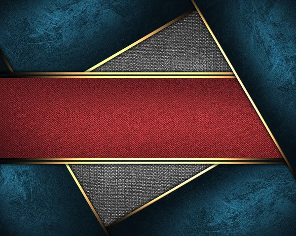 Ortadaki kırmızı bir tabela ile soyut mavi plaka