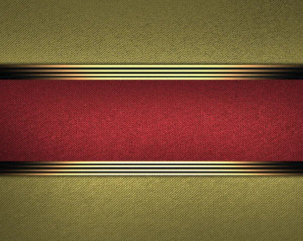 Abstracte gouden achtergrond, met een rode naamplaatje in Midden — Stockfoto