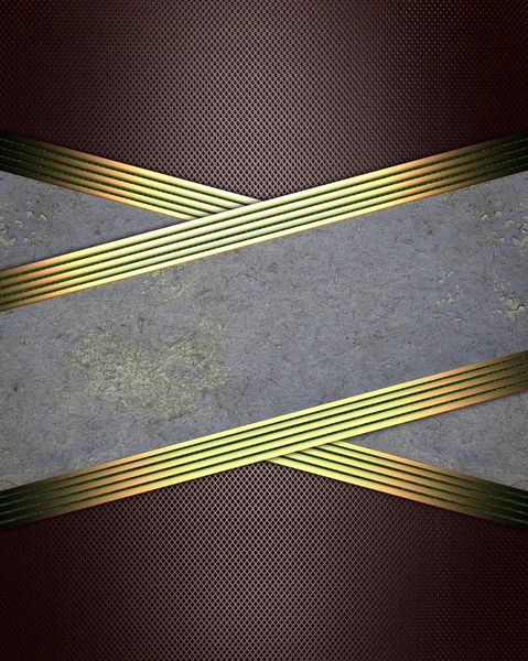 Çapraz şeritler ve altın kenarları kahverengi zemin — Stok fotoğraf