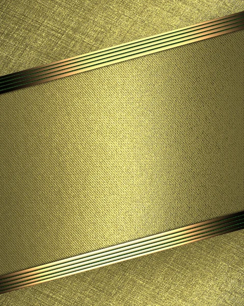 Złote tło z piękna złota Tabliczka i złotych brzegach — Zdjęcie stockowe
