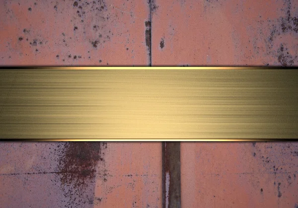 Altın arka plan aşınmış metal doku — Stok fotoğraf