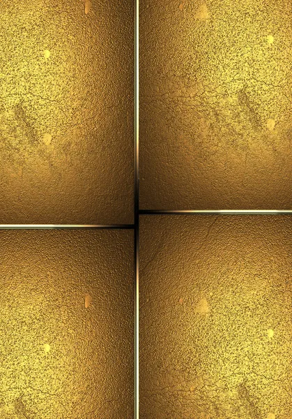 Абстрактный золотой фон, состоит из четырех золотых пластин — стоковое фото