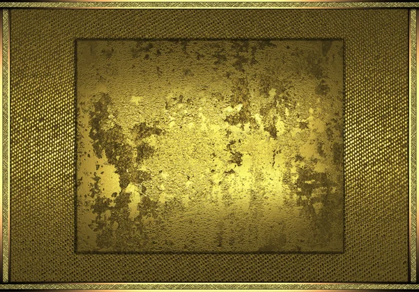 Fundo de ouro abstrato, com placa de nome de ouro velho — Fotografia de Stock