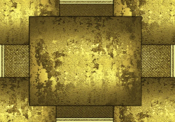 Fondo de oro antiguo abstracto, consta de cuatro placas de oro — Foto de Stock