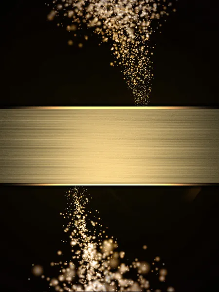 Christmas sparkle. Flickering yellow sparkler, and gold nameplate — Stock Photo, Image