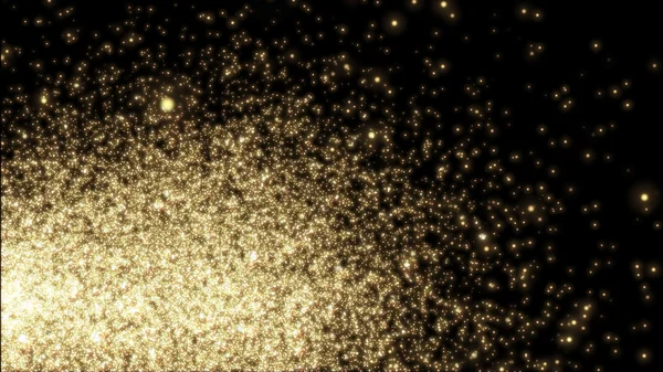 Noel ışıltı. siyah zemin üzerine sarı ışıklar yanıp sönüyor