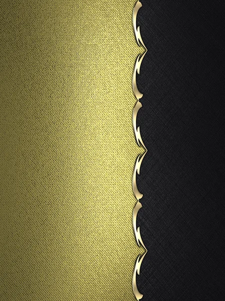 Gold background, black plate with a gold pattern