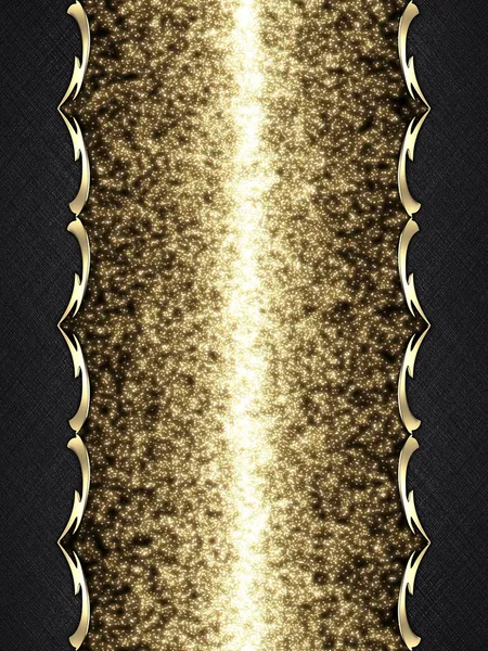 Sparkle background with Black name plate and a gold trim — Stock Photo, Image