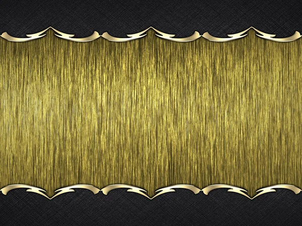 Gold background with gold ornate edges — Stock Photo, Image