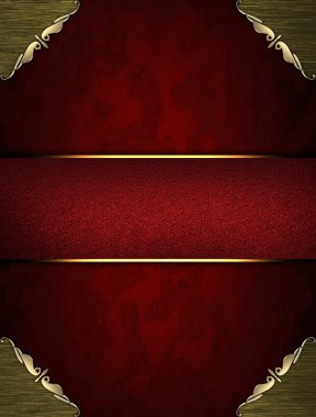 Altın köşeler ve kırmızı tabela ile kırmızı doku