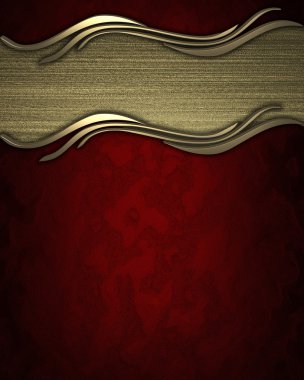 metin için Altın plakalı kırmızı zengin doku