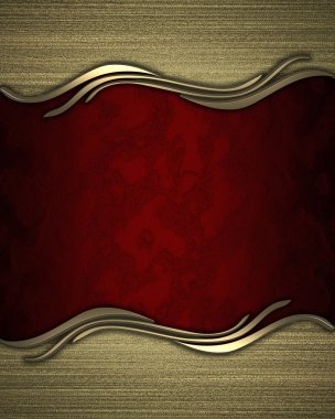 Kırmızı zengin dokulu altın kenarları ve