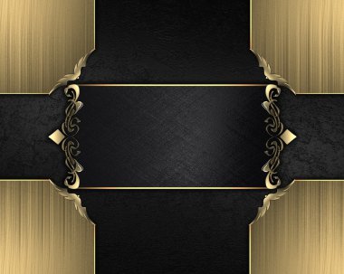 siyah dokulu altın siyah tabela ve trim