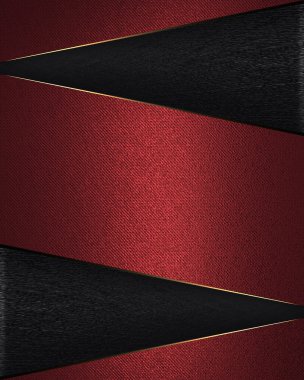 kırmızı kurdele ile siyah doku.