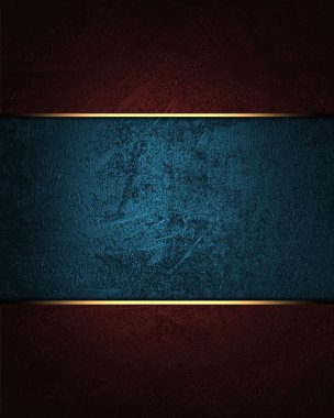 kırmızı arka plan mavi tabela ve altın trim ile