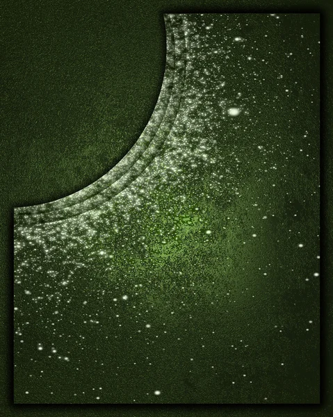 Sfondo verde scuro con targhetta astratta — Foto Stock