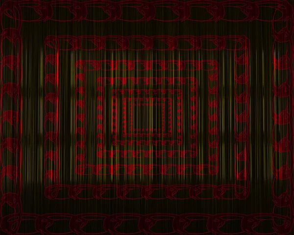 Plantilla de diseño - Fondo rojo con marco abstracto — Foto de Stock