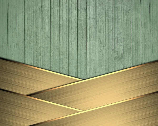Tekstury drewna z złota wstążka wokół — Zdjęcie stockowe
