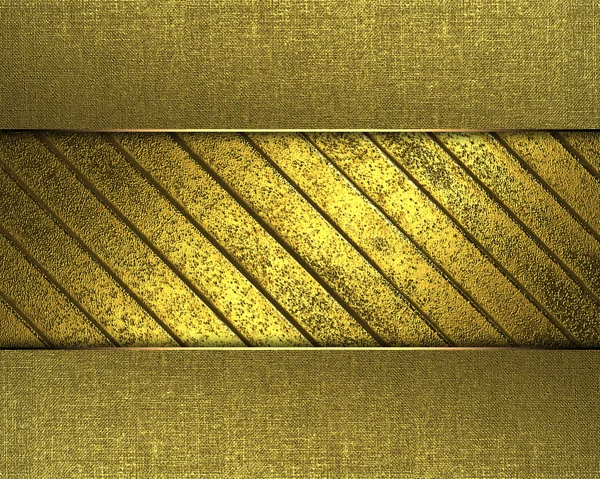 Textura dourada com placa de ouro no meio — Fotografia de Stock