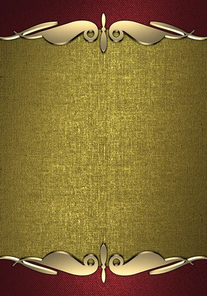 altın tabak ve güzel bir altın trim ile kırmızı bir arka plan