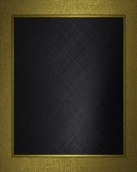 Шаблон дизайна - Золотая текстура с черным названием для текста — стоковое фото