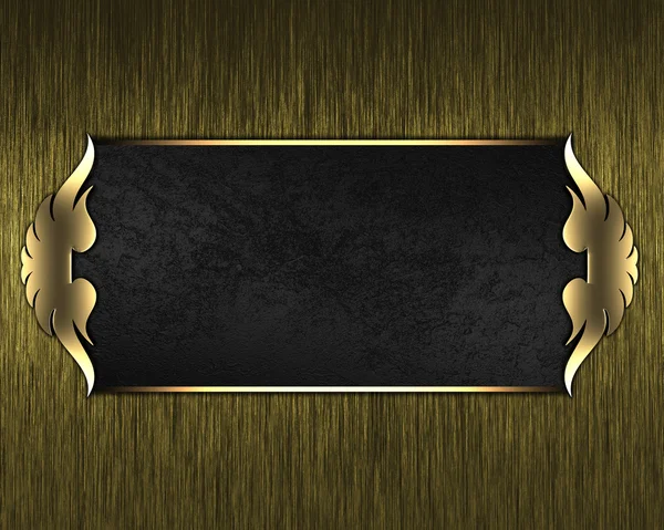 altın arka plan siyah saç ve güzel altın trim ile