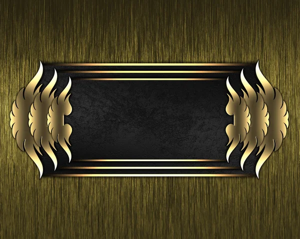 altın arka plan siyah saç ve güzel altın trim ile