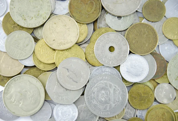 Various coins from around the world — Stock Photo, Image