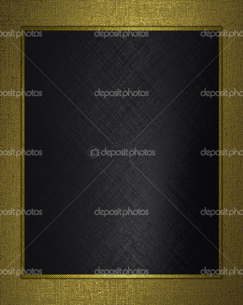 Design Template Gold Texture With Black Name Plate For Text Stock Photo Image By C Swevil