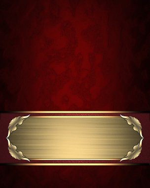 tasarım şablonu - kırmızı doku altın isim levhası ile altın trim ile.