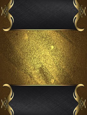 siyah kenarlar ve altın trim altın zengin doku
