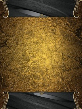 siyah kenarlar ve altın trim altın zengin doku