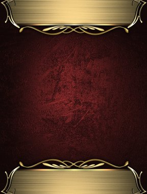 Kırmızı zengin dokulu altın kenarları ve altın trim ve