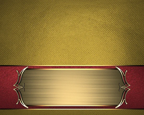 Altın süslü kenarları güzel altın isim levhası ile altın doku