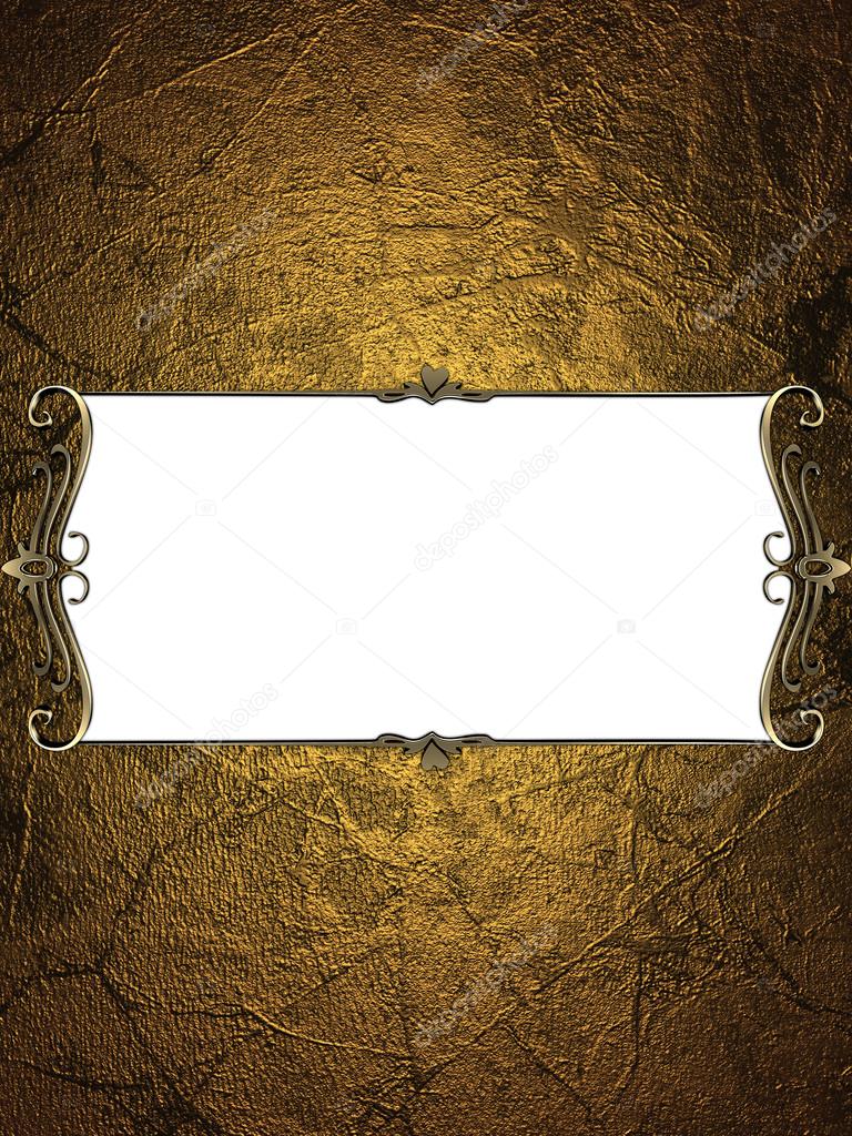 Gold rich texture with White frame and gold trim