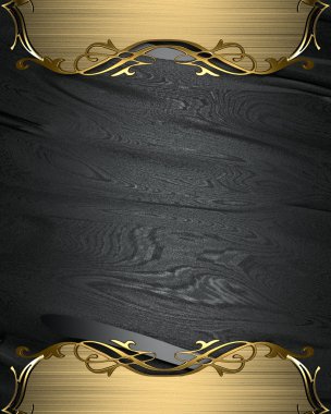 siyah zengin dokulu altın kenarları ve altın trim ve