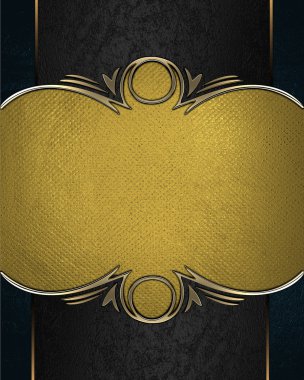 siyah kenarlar ve altın trim altın zengin doku