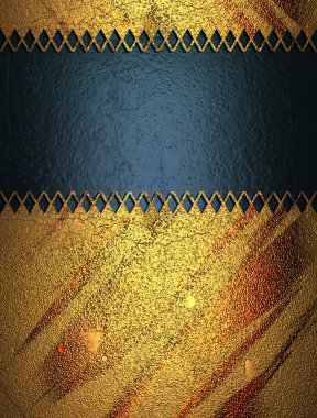 altın arka plan metin için mavi bir tabela ile