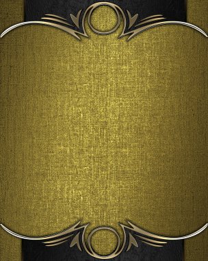 siyah kenarlar ve altın trim altın zengin doku