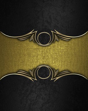 Kırmızı zengin doku siyah kenarlar ve altın trim