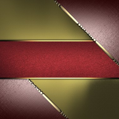 kahverengi kenarlar ve kırmızı isim levhası ile trim altın altın doku